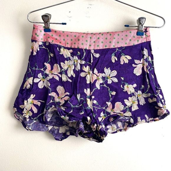 Mango Pants - MANGO Floral Ruffled Shorts